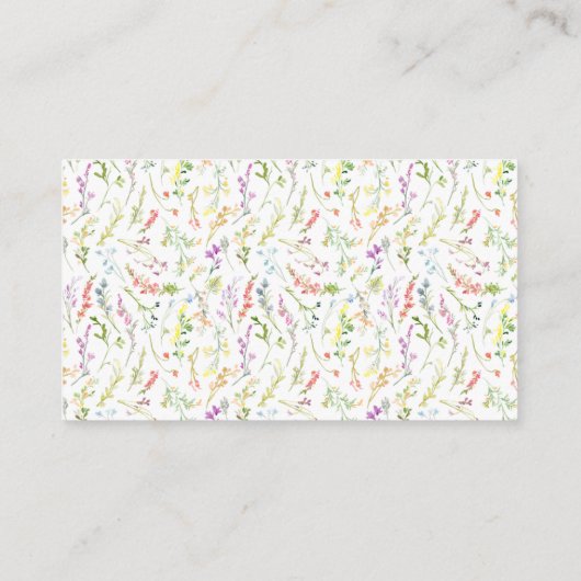 カラフル春の花野サンキューカード エンクロージャーカード (裏面)