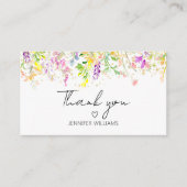 カラフル春の花野サンキューカード エンクロージャーカード (正面)