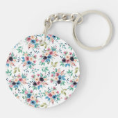 カラフル春の花 キーホルダー (裏面)