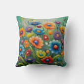 カラフル春の花 クッション (裏面)