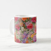 カラフル春の花 コーヒーマグカップ (正面左)