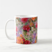 カラフル春の花 コーヒーマグカップ (左)