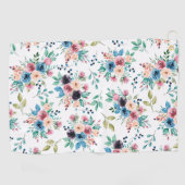 カラフル春の花 ゴルフタオル (横)