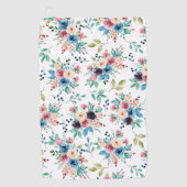 カラフル春の花 ゴルフタオル (正面)