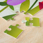 カラフル春の花 ジグソーパズル (側面)