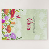 カラフル春の花 ジグソーパズル (横)