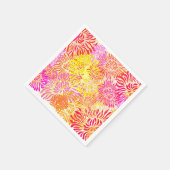 カラフル春の花 スタンダードカクテルナプキン (角)