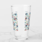 カラフル春の花 タンブラーグラス (左)