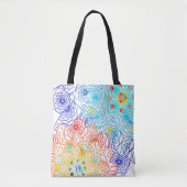 カラフル春の花 トートバッグ (正面)