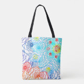 カラフル春の花 トートバッグ (裏面)