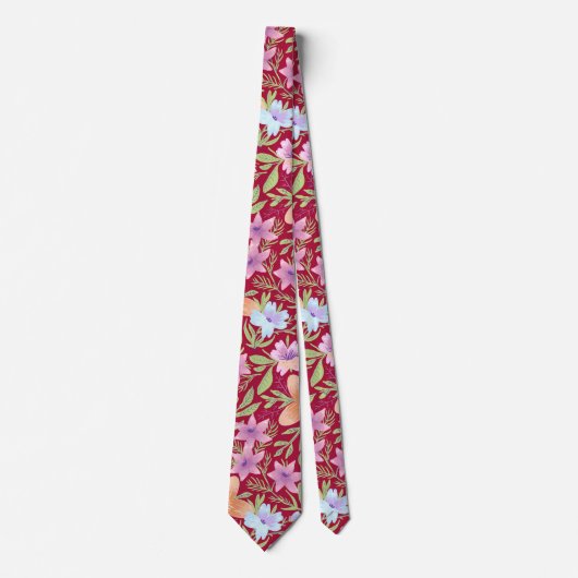カラフル春の花 ネクタイ (正面)
