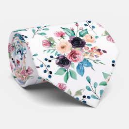 カラフル春の花 ネクタイ
