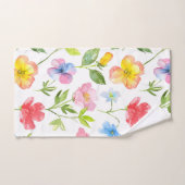 カラフル春の花 バスタオルセット (ハンドタオル)