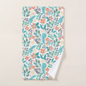 カラフル春の花 バスタオルセット (ハンドタオル)