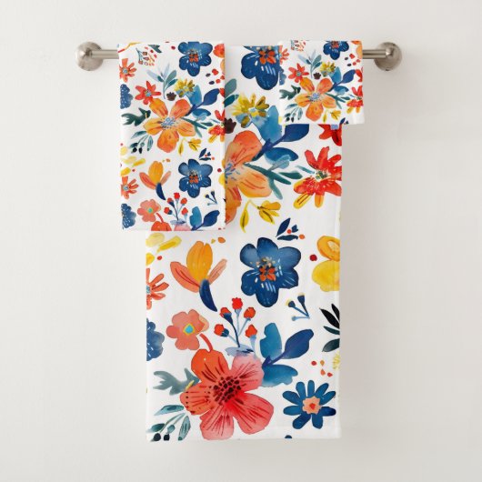 カラフル春の花 バスタオルセット (インサイチュ)
