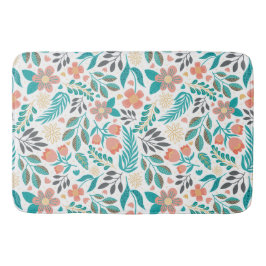 カラフル春の花 バスマット