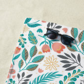 カラフル春の花 ビーチタオル (インサイチュ)