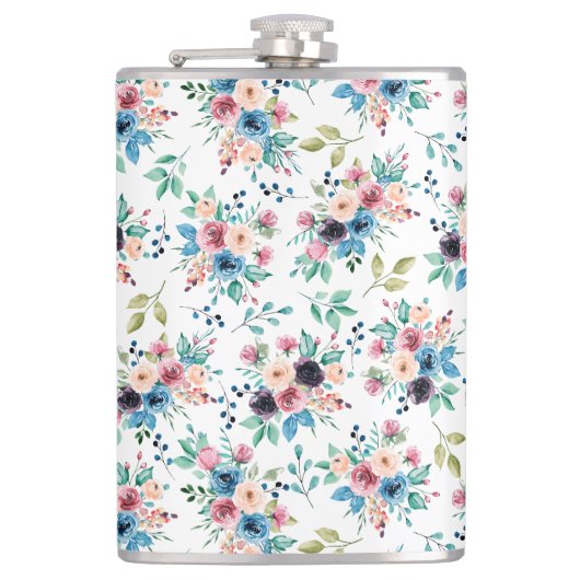 カラフル春の花 フラスク (正面)