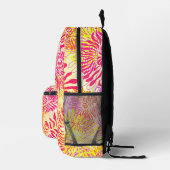 カラフル春の花 プリントバックパック (右)