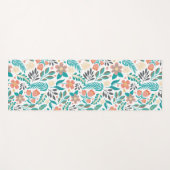 カラフル春の花 ヨガマット (正面(横))