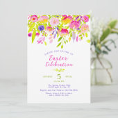 カラフル春の花 招待状 (スタンド正面)