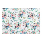 カラフル春の花 枕カバー (裏面-左)