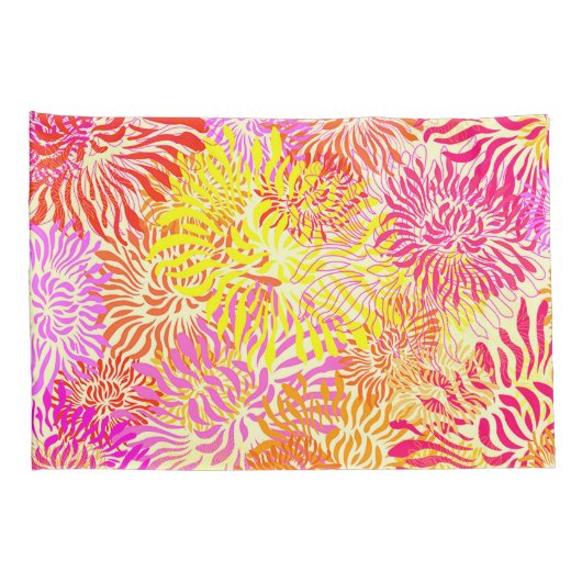 カラフル春の花 枕カバー (裏面-右)