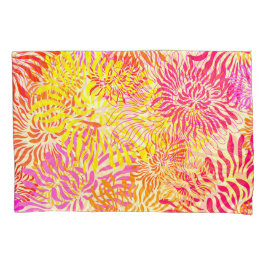 カラフル春の花 枕カバー