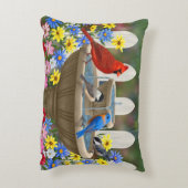 カラフル春ガーデンバードバス アクセントクッション (裏面(縦))