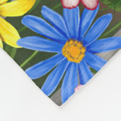 カラフル春ガーデンバードバス フリースブランケット (角)