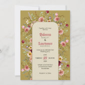 カラフル春サマーメドウズ結婚式招待状 招待状 (正面)