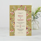 カラフル春サマーメドウズ結婚式招待状 招待状 (スタンド正面)