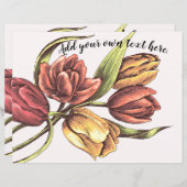 カラフル春チューリップジャーナル紙 (正面/裏面)