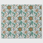 カラフル春パターン ラッピングペーパー (フラット)