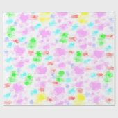 カラフル春パターン ラッピングペーパー (フラット)