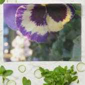 カラフル春パンシー キッチンタオル (折り畳み)