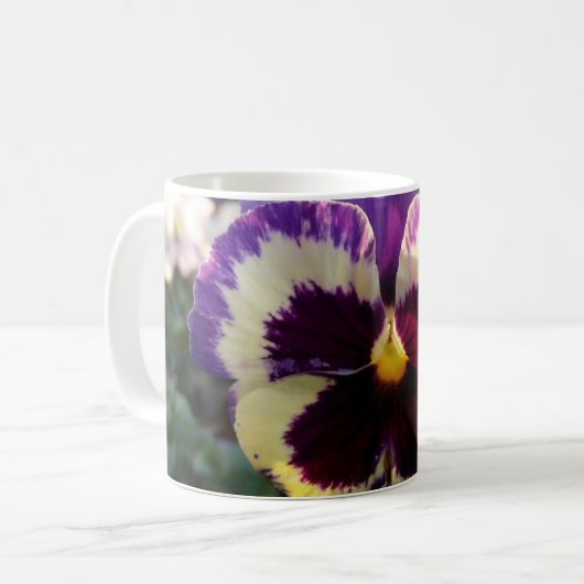 カラフル春パンシー コーヒーマグカップ (正面左)