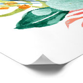 カラフル春ビブ結婚スの歓迎サイン ポスター (角)