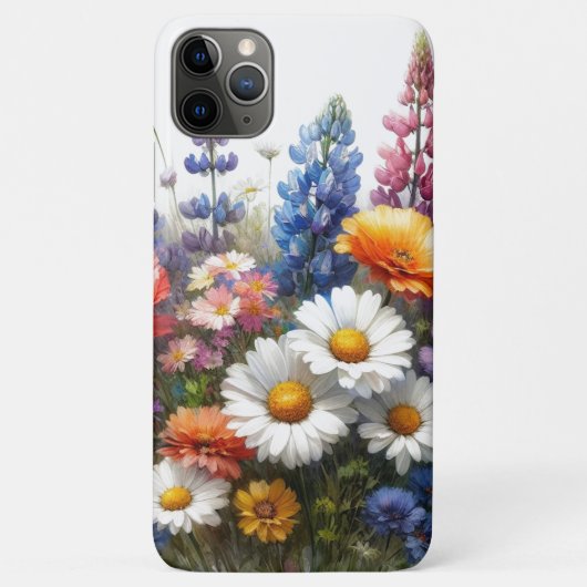 カラフル春フィールドフラワーズフローラ水彩画 Case-Mate iPhoneケース (裏面)