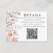 カラフル春フォトワイルドフラワーQRコード詳細 エンクロージャーカード (正面)