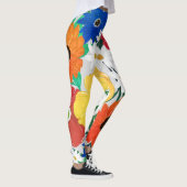 カラフル春フローラハ絵を描ンドガーリーデザイン レギンス (右)