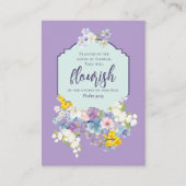 カラフル春フローラブックマークバイブル聖なる書物、 経典 アドバイスカード (正面)