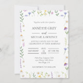 カラフル春フローラ結婚式招待状 招待状 (正面)