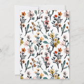 カラフル春フローラ結婚式招待状 招待状 (裏面)