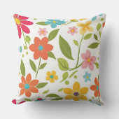 カラフル春フローラ アウトドアクッション (正面)