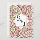 カラフル春ミックスとマッチタ結婚イル 招待状 (裏面)