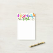 カラフル春ミュージカル鳥類Post-it®注意事項 ポストイット (デスク上)