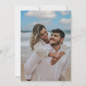 カラフル春ワイルドフラワーカジュアルフォト結婚ズ 招待状 (裏面)