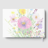 カラフル春ワイルドフラワーカスタムウェディング ゲストブック (裏面)