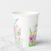 カラフル春ワイルドフラワーカスタムウェディング 紙コップ (右)